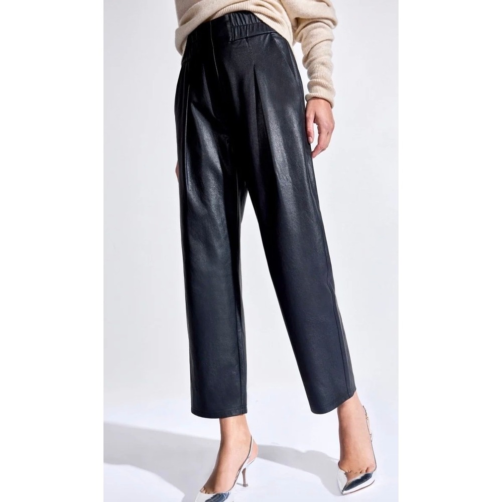 Brochu Walker Fiera Vegan Leather Pants Black Onyx S